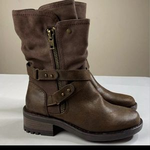 Carlos Santana Sawyer Faux Leather Moto Boots